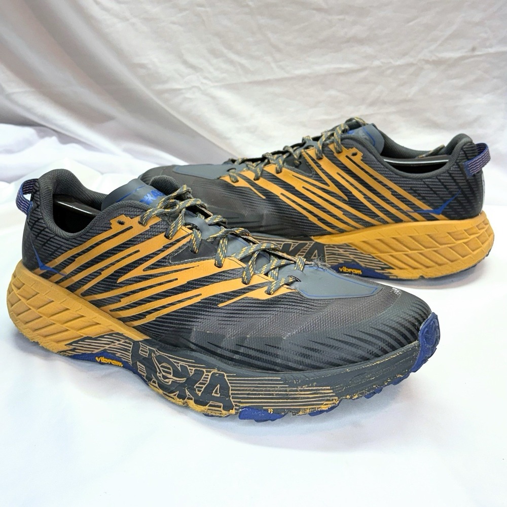 Hoka One Speedgoat 4 Mens US 13 Saffron|Black Iris Running Shoes Hiking 1106525